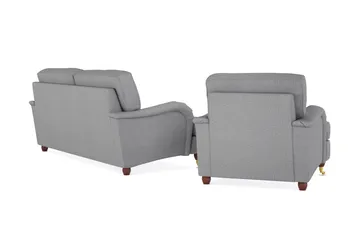 Howard Lyx Sofagruppe 3-personers Sofa + Lænestol i Stof - Lysegrå - Møbler - Sofaer - Sofagrupper - Howard sofagruppe