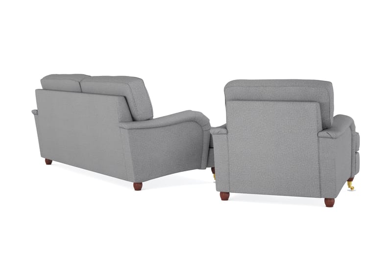 Howard Lyx Sofagruppe 3-personers Sofa + Lænestol i Stof - Lysegrå - Møbler - Sofaer - Sofagrupper - Howard sofagruppe