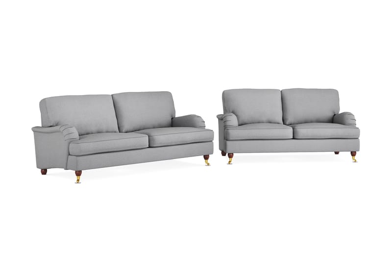 Howard Lyx Sofagruppe 3-personers + 2-personers Stofsofa - Lysegrå - Møbler - Sofaer - Sofagrupper - Howard sofagruppe