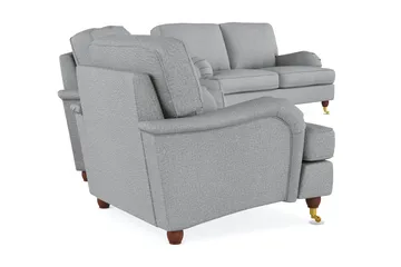 Howard Lyx Sofagruppe 3-personers + 2-personers Sofa + Lænestol i Stof - Lysegrå - Møbler - Sofaer - Sofagrupper - Sofasæt 3+2+1