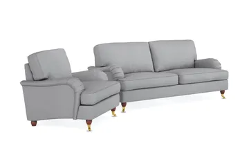 Howard Lyx Sofagruppe 3-personers Sofa + Lænestol i Stof - Lysegrå - Møbler - Sofaer - Sofagrupper - Howard sofagruppe