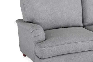 Howard Lyx Sofagruppe 4-personers Svunget Sofa + Chaiselongstol i Stof - Lysegrå - Møbler - Sofaer - Sofagrupper - Howard sofagruppe