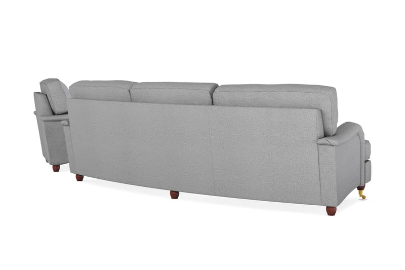 Howard Lyx Sofagruppe 4-personers Svunget Sofa + Chaiselongstol i Stof - Lysegrå - Møbler - Sofaer - Sofagrupper - Howard sofagruppe