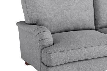 Howard Lyx Sofagruppe 4-personers + 3-personers Svunget Sofa + Lænestol + Fodskammel i Stof - Lysegrå - Møbler - Sofaer - Sofagrupper - Howard sofagruppe
