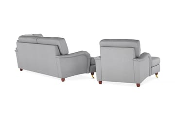 Howard Lyx Sofagruppe 4-personers + 3-personers Sofa + Chaiselongstol i Stof - Lysegrå - Møbler - Sofaer - Sofagrupper - Howard sofagruppe
