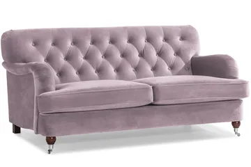 Howard Riviera Sofagruppe 3-personers + 2-personers Sofa + Lænestol + Fodskammel i Fløjl - Lilla - Møbler - Sofaer - Sofagrupper - Howard sofagruppe