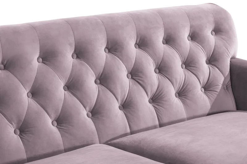 Howard Riviera Sofagruppe 3-personers + 2-personers Sofa + Lænestol + Fodskammel i Fløjl - Lilla - Møbler - Sofaer - Sofagrupper - Howard sofagruppe