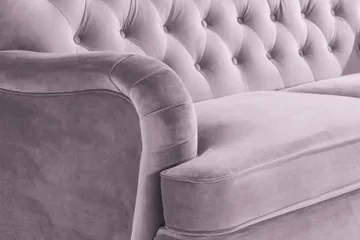Howard Riviera Sofagruppe Svunget 3-personers + 2-personers Sofa + Lænestol + Fodskammel i Fløjl - Lilla - Møbler - Sofaer - Sofagrupper - Howard sofagruppe