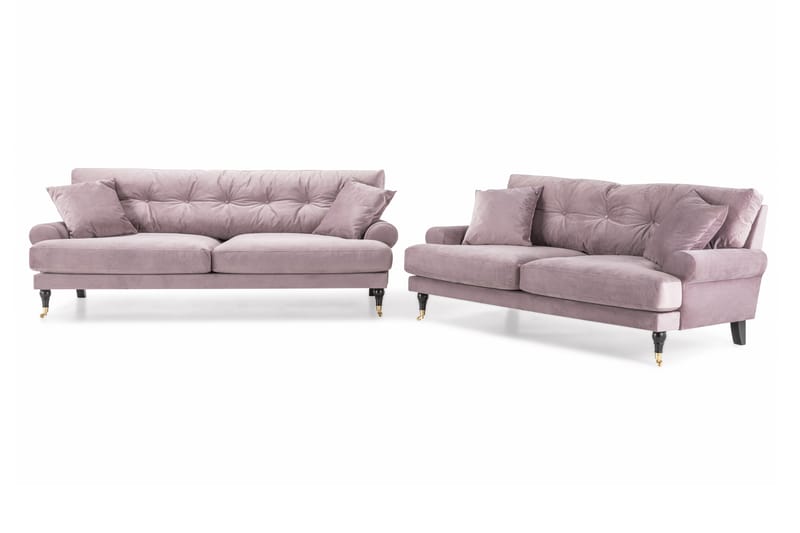 Andrew 3-personers Fløjlssofa - Lilla - Møbler - Sofaer - Sofagrupper - Howard sofagruppe