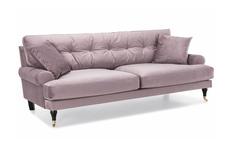 Andrew 3-personers Fløjlssofa - Lilla - Møbler - Sofaer - Sofagrupper - Howard sofagruppe