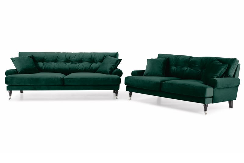 Andrew 3-personers Fløjlssofa - Grøn - Møbler - Sofaer - Sofagrupper - Howard sofagruppe