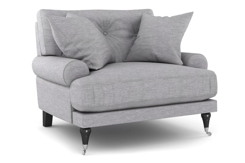 Andrew Sofagruppe 2-personers Sofa + Lænestol + Fodskammel i Stof - Grå - Møbler - Sofaer - Sofagrupper - Howard sofagruppe