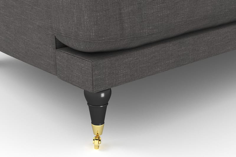 Andrew Sofagruppe 3-personers Sofa + Lænestol + Fodskammel i Stof - Mørkegrå - Møbler - Sofaer - Sofagrupper - Howard sofagruppe