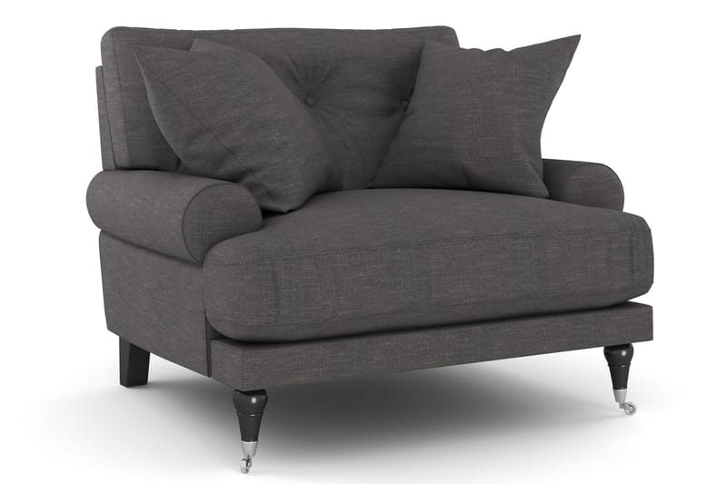 Andrew Sofagruppe 3-personers + 2-personers Sofa + Lænestol + Fodskammel i Stof - Mørkegrå - Møbler - Sofaer - Sofagrupper - Howard sofagruppe