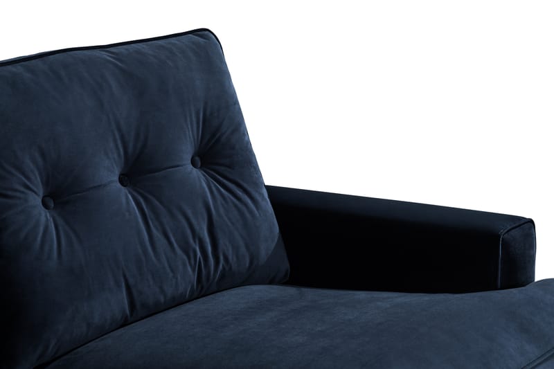 Dalby Sofagruppe 2-pers. + 3-pers. + Lænestol + Fodskammel V - Midnat blå sofa - Howard sofagruppe