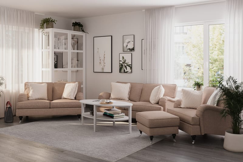 Howard Classic Sofagruppe 2-personers + 2-personers Stofsofa - Mørkebege - Møbler - Sofaer - Sofagrupper - Howard sofagruppe
