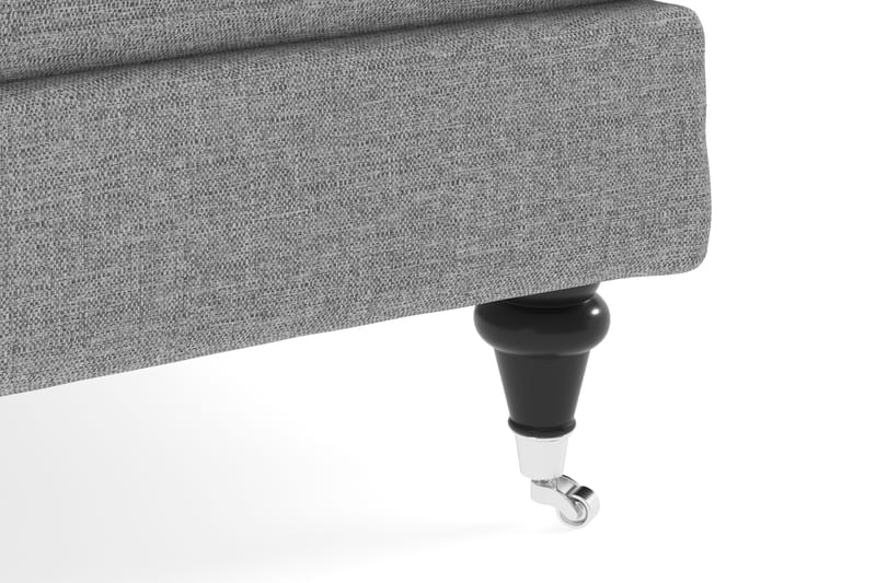 Howard Classic Sofagruppe 2-personers Svunget Sofa + Lænestol + Fodskammel i Stof - Grå - Møbler - Sofaer - Sofagrupper - Howard sofagruppe
