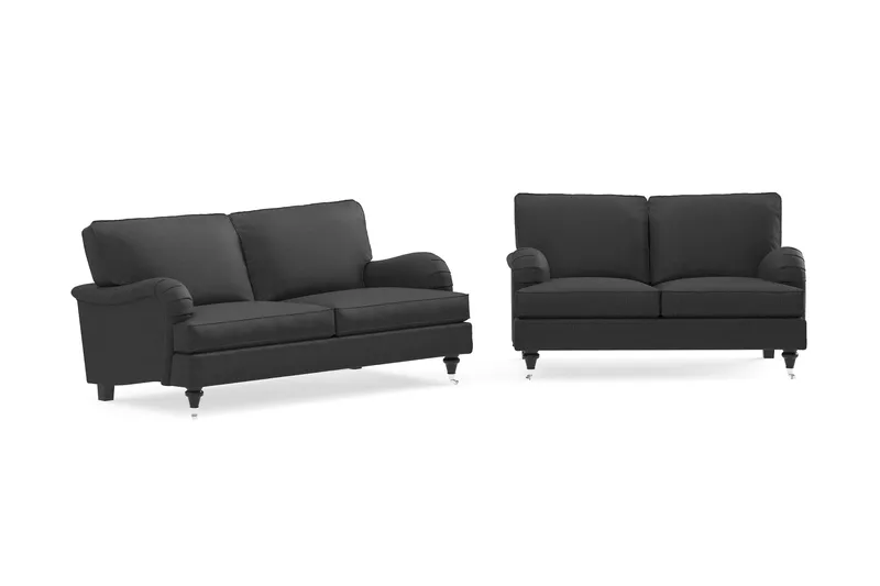 Howard Classic Sofagruppe 2-personers + 2-personers Stofsofa - Mørkegrå - Møbler - Sofaer - Sofagrupper - Howard sofagruppe