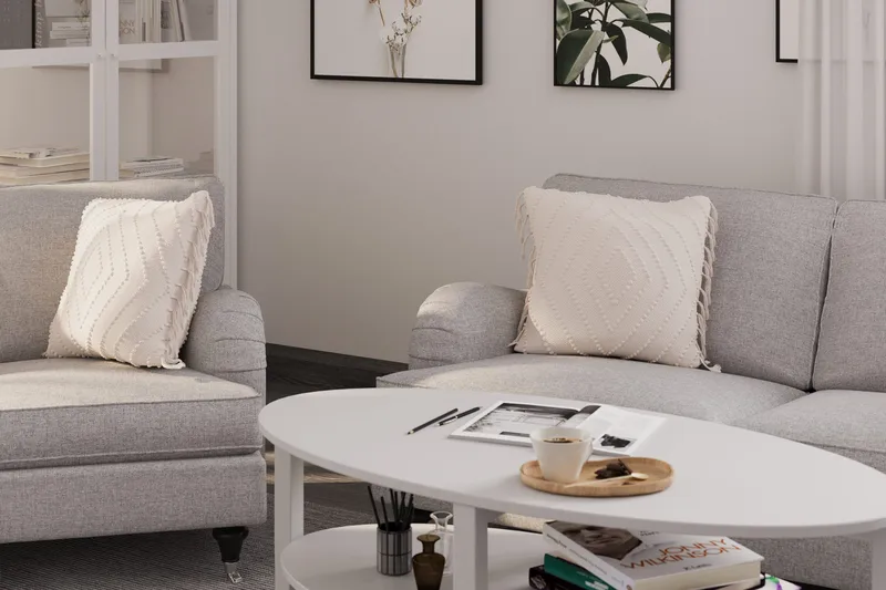 Howard Classic Sofagruppe 2-personers + 2-personers Stofsofa - Grå - Møbler - Sofaer - Sofagrupper - Howard sofagruppe