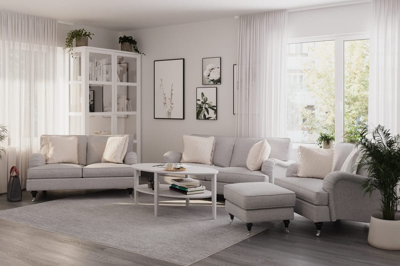 Howard Classic Sofagruppe 2-personers + 2-personers Stofsofa - Grå - Møbler - Sofaer - Sofagrupper - Howard sofagruppe