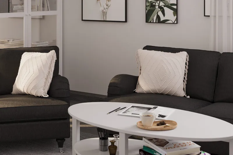 Howard Classic Sofagruppe 2-personers + 2-personers Stofsofa - Mørkegrå - Møbler - Sofaer - Sofagrupper - Howard sofagruppe