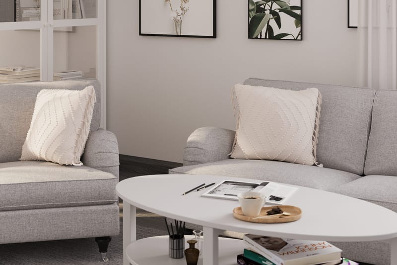 Howard Classic Sofagruppe 2-personers + Lille 2-personers Sofa + Lænestol + Fodskammel i Stof - Grå - Møbler - Sofaer - Sofagrupper - Howard sofagruppe