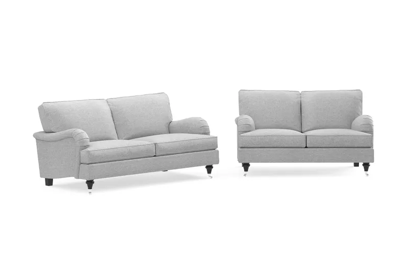 Howard Classic Sofagruppe 2-personers + 2-personers Stofsofa - Grå - Møbler - Sofaer - Sofagrupper - Howard sofagruppe