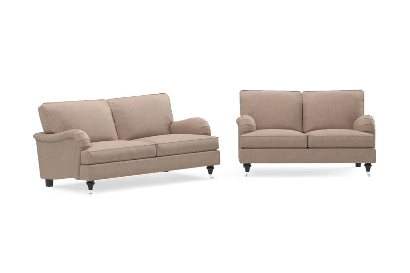 Howard Classic Sofagruppe 2-personers + 2-personers Stofsofa - Mørkebege - Møbler - Sofaer - Sofagrupper - Howard sofagruppe