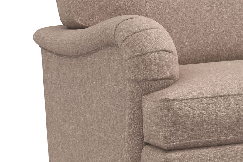 Howard Classic Sofagruppe 2-personers Svunget Sofa + Lænestol + Fodskammel i Stof - Mørkebege - Møbler - Sofaer - Sofagrupper - Howard sofagruppe