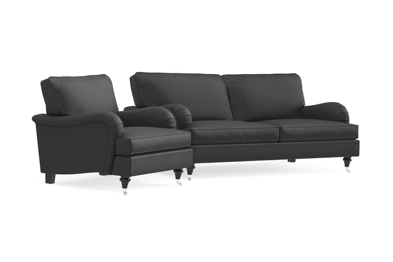 Howard Classic Sofagruppe 3-personers Sofa + Lænestol i Stof - Mørkegrå - Møbler - Sofaer - Sofagrupper - Howard sofagruppe