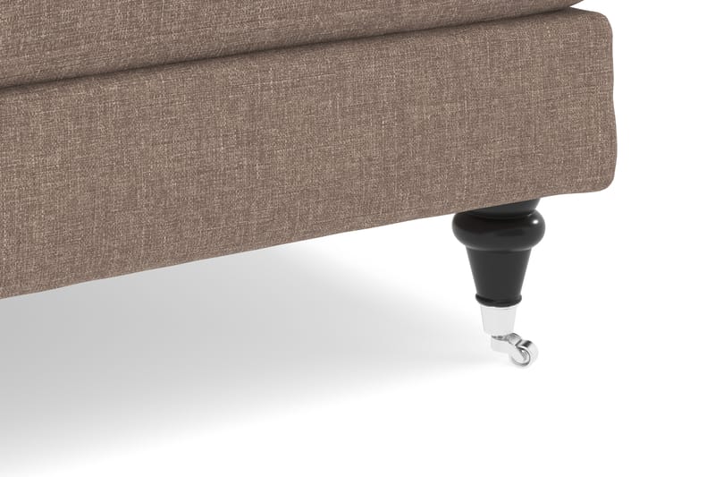 Howard Classic Sofagruppe 3-personers + 2-personers Sofa + Lænestol + Fodskammel i Stof - Mørkebege - Møbler - Sofaer - Sofagrupper - Howard sofagruppe
