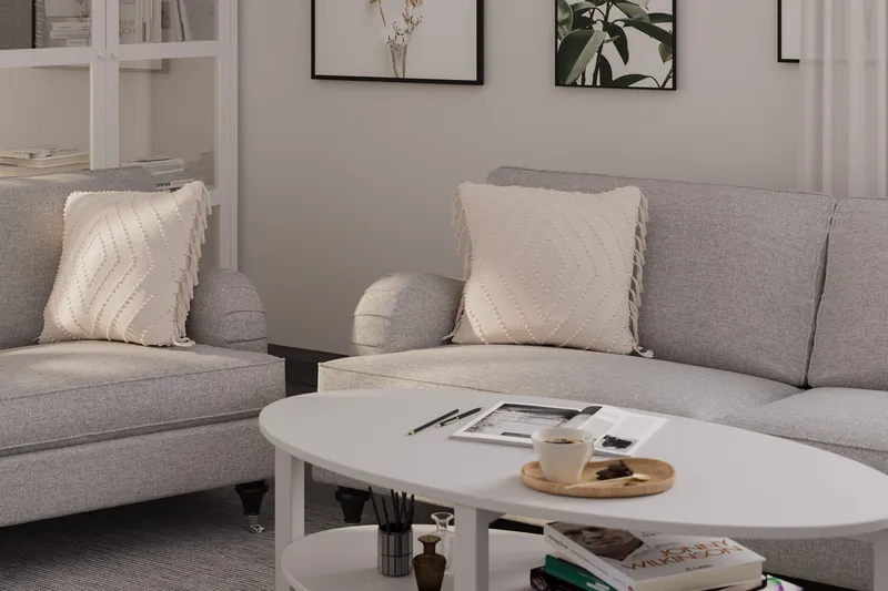 Howard Classic Sofagruppe 3-personers + 2-personers Sofa + Lænestol i Stof - Grå - Møbler - Sofaer - Sofagrupper - Howard sofagruppe