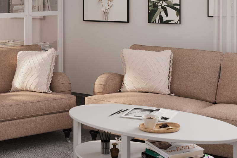 Howard Classic Sofagruppe 3-personers + 2-personers Sofa + Lænestol i Stof - Mørkebege - Møbler - Sofaer - Sofagrupper - Howard sofagruppe