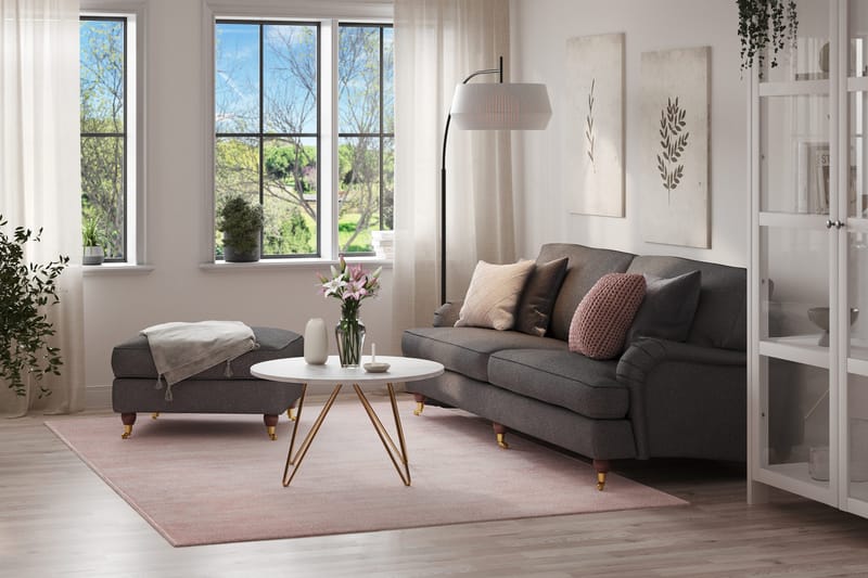 Howard Lyx 4-personers Stofsofa + Fodskammel - Mørkegrå - Møbler - Sofaer - Sofagrupper - Howard sofagruppe