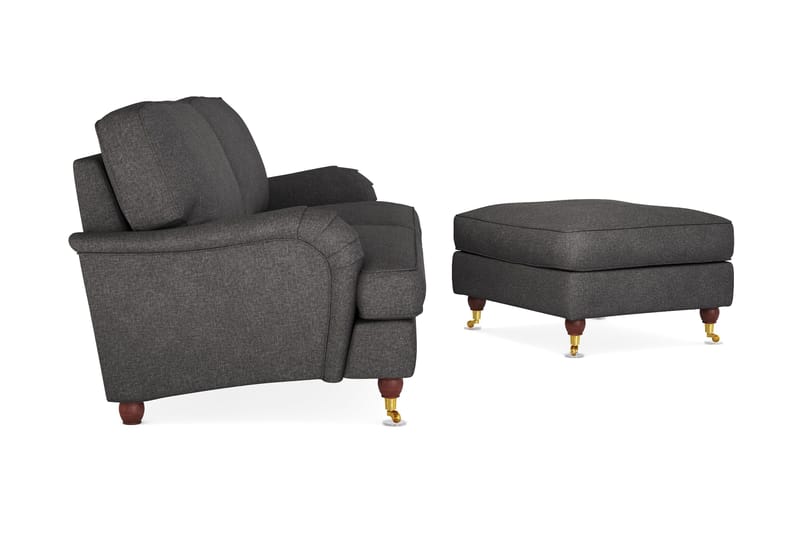 Howard Lyx 4-personers Stofsofa + Fodskammel - Mørkegrå - Møbler - Sofaer - Sofagrupper - Howard sofagruppe