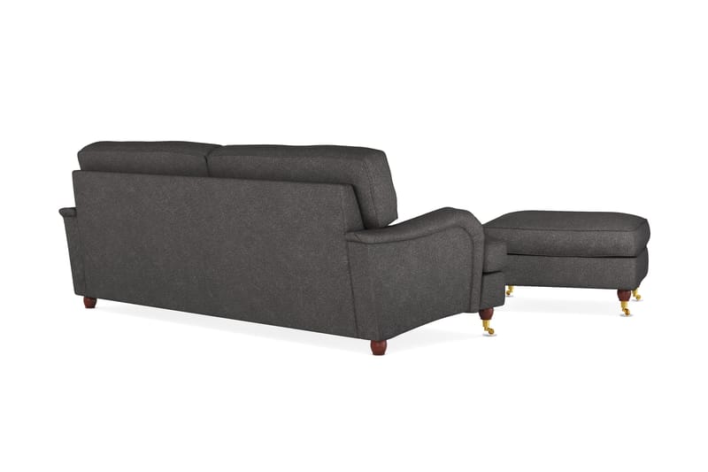 Howard Lyx 4-personers Stofsofa + Fodskammel - Mørkegrå - Møbler - Sofaer - Sofagrupper - Howard sofagruppe