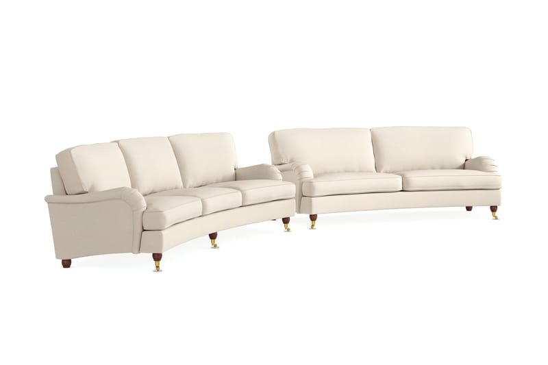 Howard Lyx Sofaarrangement 4-personers + 3-personers Buet Stofsofa - Beige - Møbler - Sofaer - Sofagrupper - Howard sofagruppe