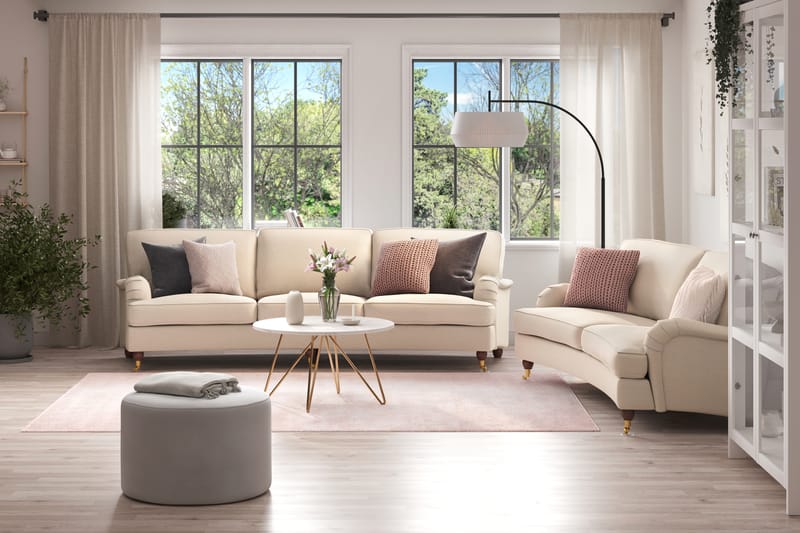 Howard Lyx Sofaarrangement 4-personers + 3-personers Buet Stofsofa - Beige - Møbler - Sofaer - Sofagrupper - Howard sofagruppe