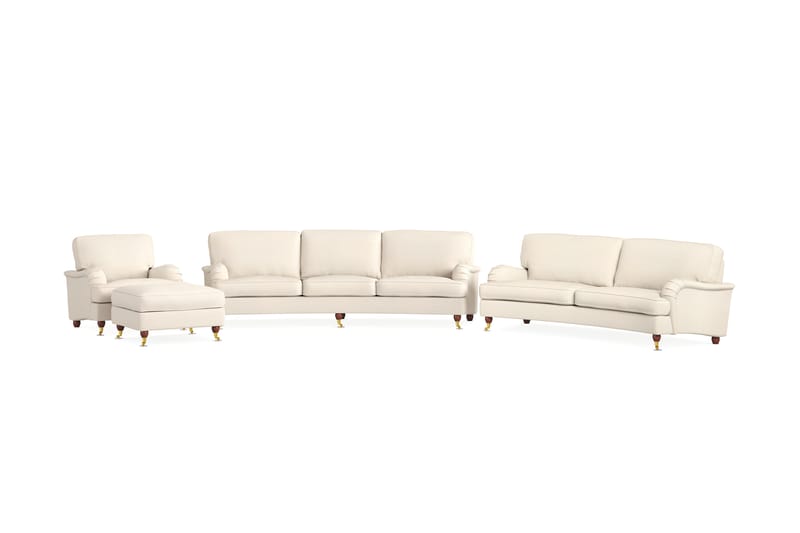 Howard Lyx Sofaarrangement 4-personers + 3-personers Buet Stofsofa - Beige - Møbler - Sofaer - Sofagrupper - Howard sofagruppe