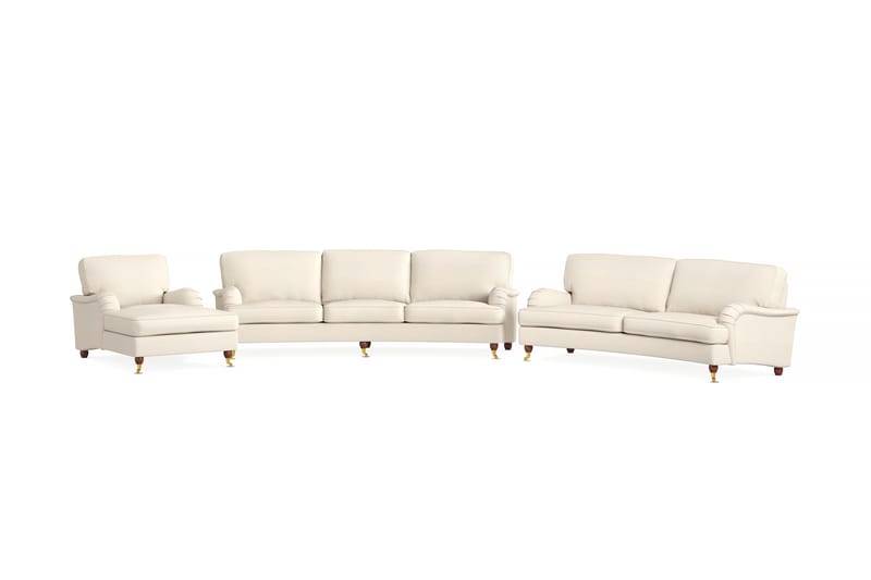 Howard Lyx Sofaarrangement 4-personers + 3-personers Buet Stofsofa - Beige - Møbler - Sofaer - Sofagrupper - Howard sofagruppe