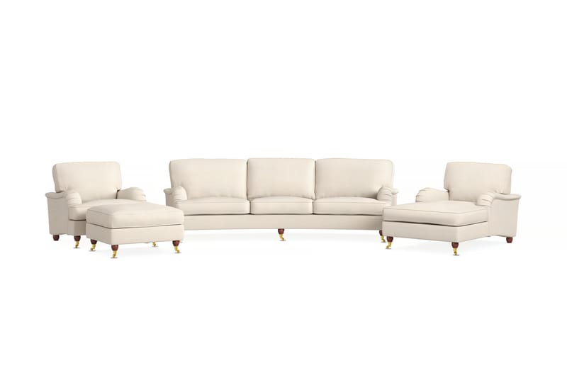 Howard Lyx Sofaarrangement 4-personers + 3-personers Buet Stofsofa - Beige - Møbler - Sofaer - Sofagrupper - Howard sofagruppe