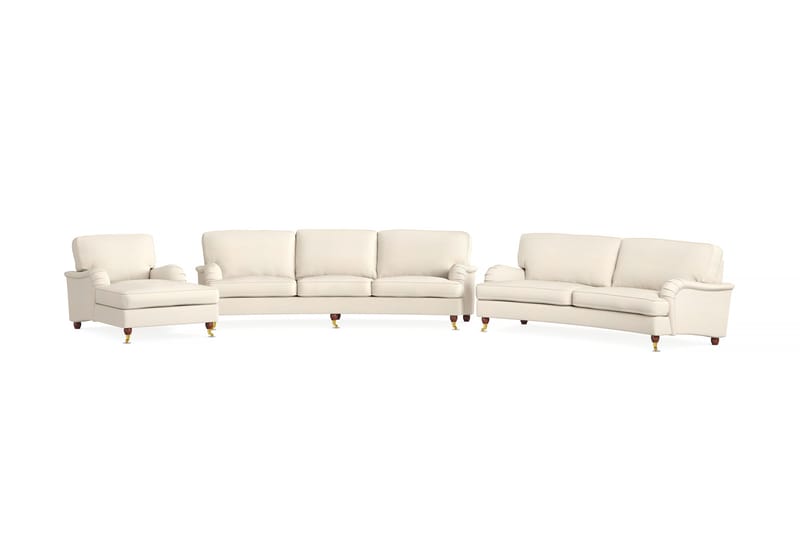 Howard Lyx Sofaarrangement 4-personers + 3-personers Buet Stofsofa, Beige