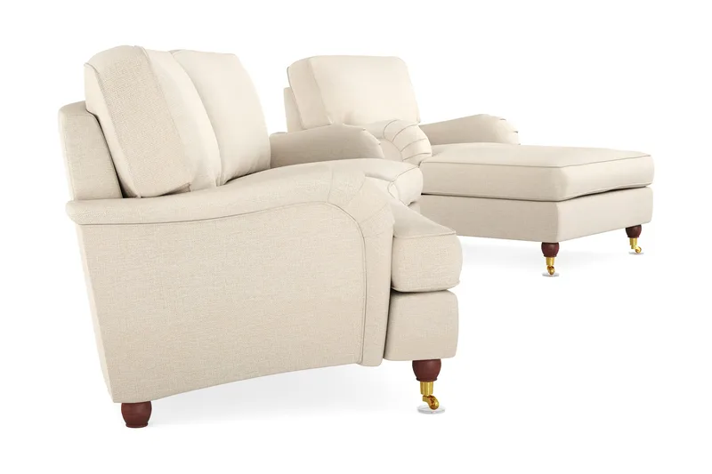 Howard Lyx Sofaarrangement 4-personers + 3-personers Buet Stofsofa - Beige - Møbler - Sofaer - Sofagrupper - Howard sofagruppe