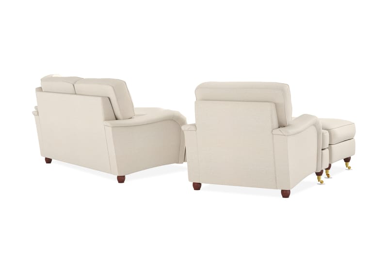 Howard Lyx Sofagruppe 2-pers+Chaiselong+Lænestol+Puf - Beige - Howard sofagruppe