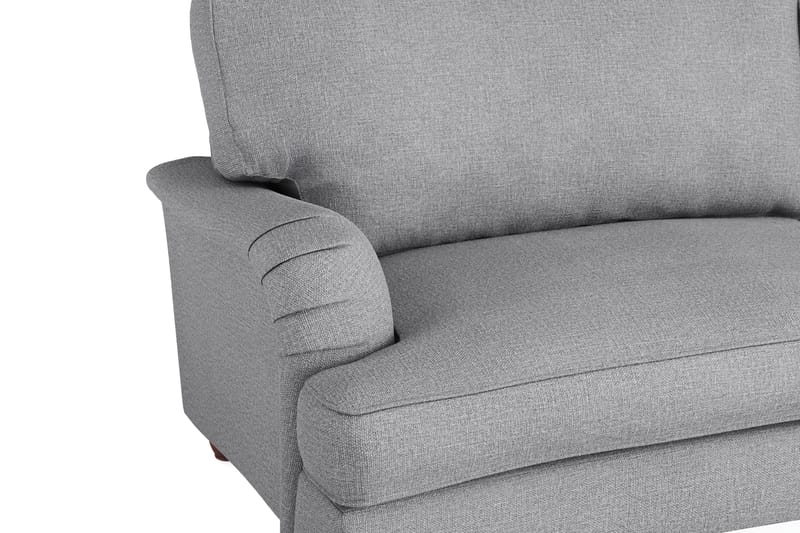 Howard Lyx Sofagruppe 3-personers Svunget Sofa + Chaiselongstol + Lænestol + Fodskammel i Stof - Lysegrå - Møbler - Sofaer - Sofagrupper - Howard sofagruppe