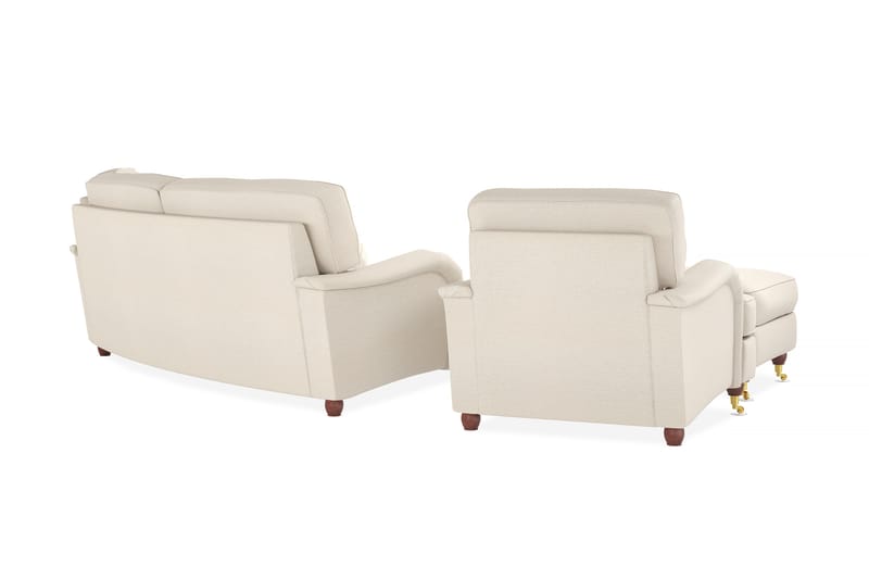 Howard Lyx Sofagruppe 3-pers+Chaiselong+Lænestol+Puf - Beige - Howard sofagruppe