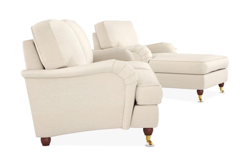 Howard Lyx Sofagruppe 3-personers Sofa + Chaiselongstol i Stof - Beige - Møbler - Sofaer - Sofagrupper - Howard sofagruppe