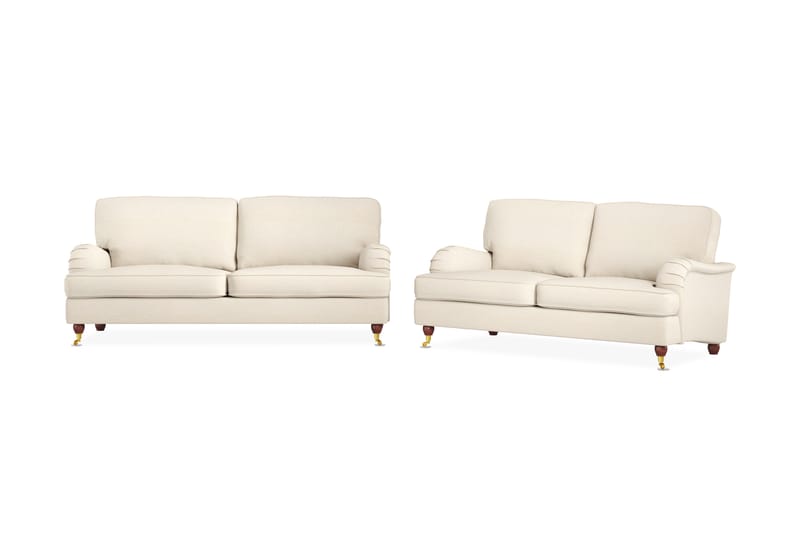 Howard Lyx Sofagruppe 3-pers+2-pers - Beige - Sofasæt 3+2+1 - Howard sofagruppe