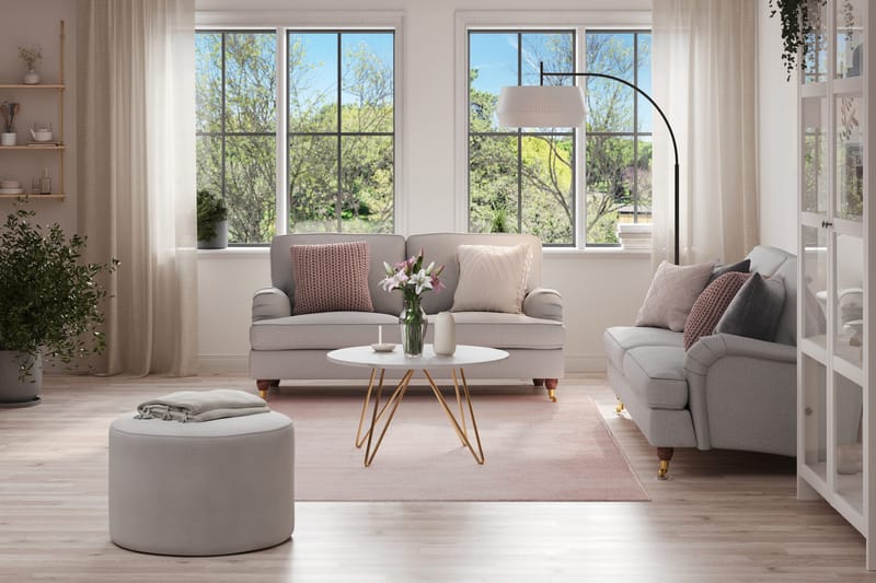 Howard Lyx Sofagruppe 3-personers + 2-personers Stofsofa - Lysegrå - Møbler - Sofaer - Sofagrupper - Howard sofagruppe