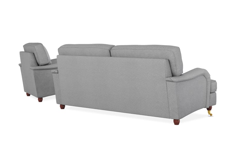 Howard Lyx Sofagruppe 3-personers Sofa + Chaiselongstol i Stof - Lysegrå - Møbler - Sofaer - Sofagrupper - Howard sofagruppe